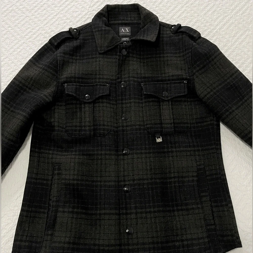 Armani Exchange Military Wool Coat - Picture 4 of 15